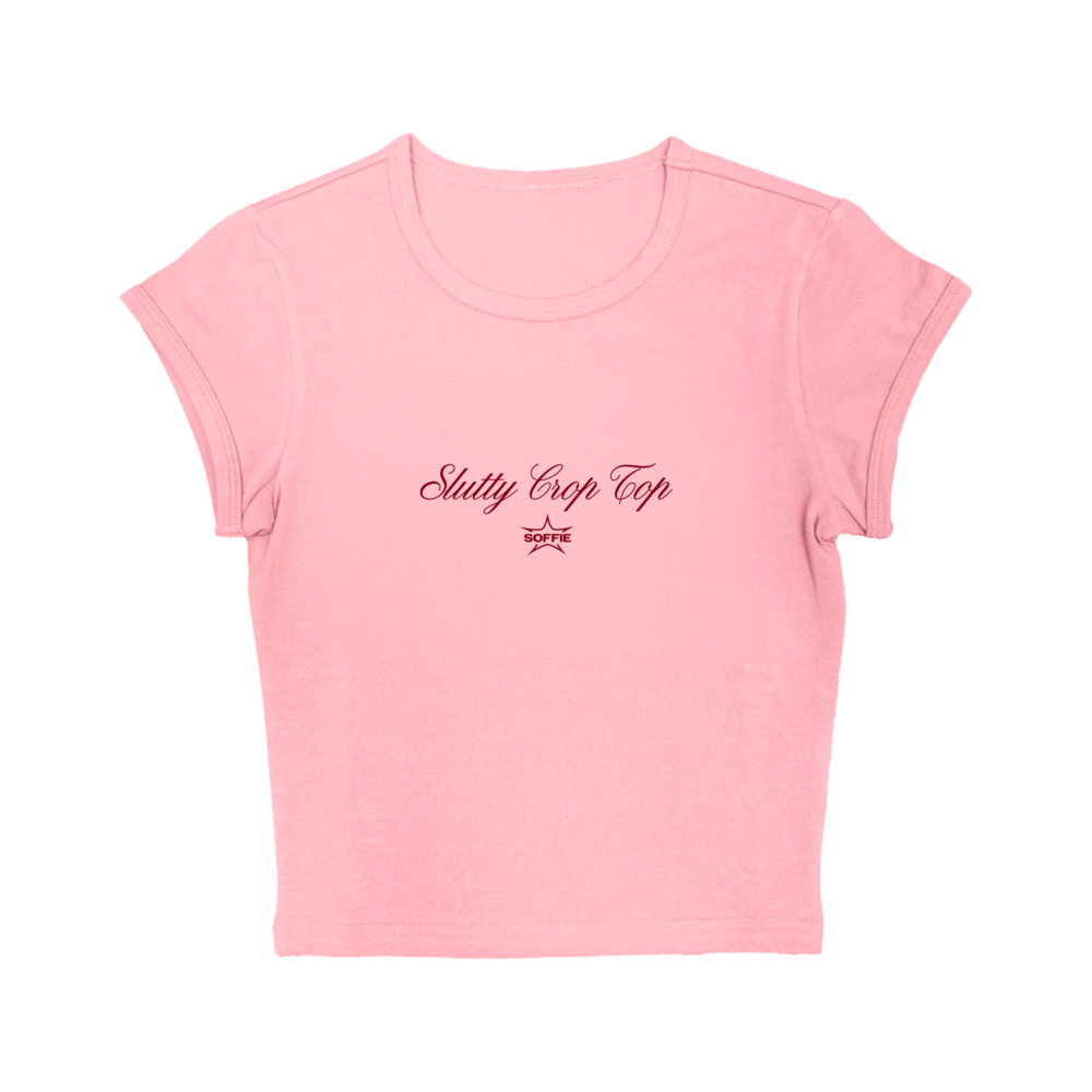  Slutty Crop Top, Rosa Crop Top 