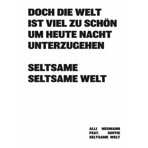 "Seltsame Welt“ Plakat